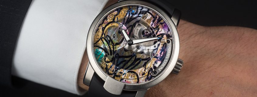 Armin Strom Manual Hunt Slonem Edition for Only Watch 2017 on the wrist