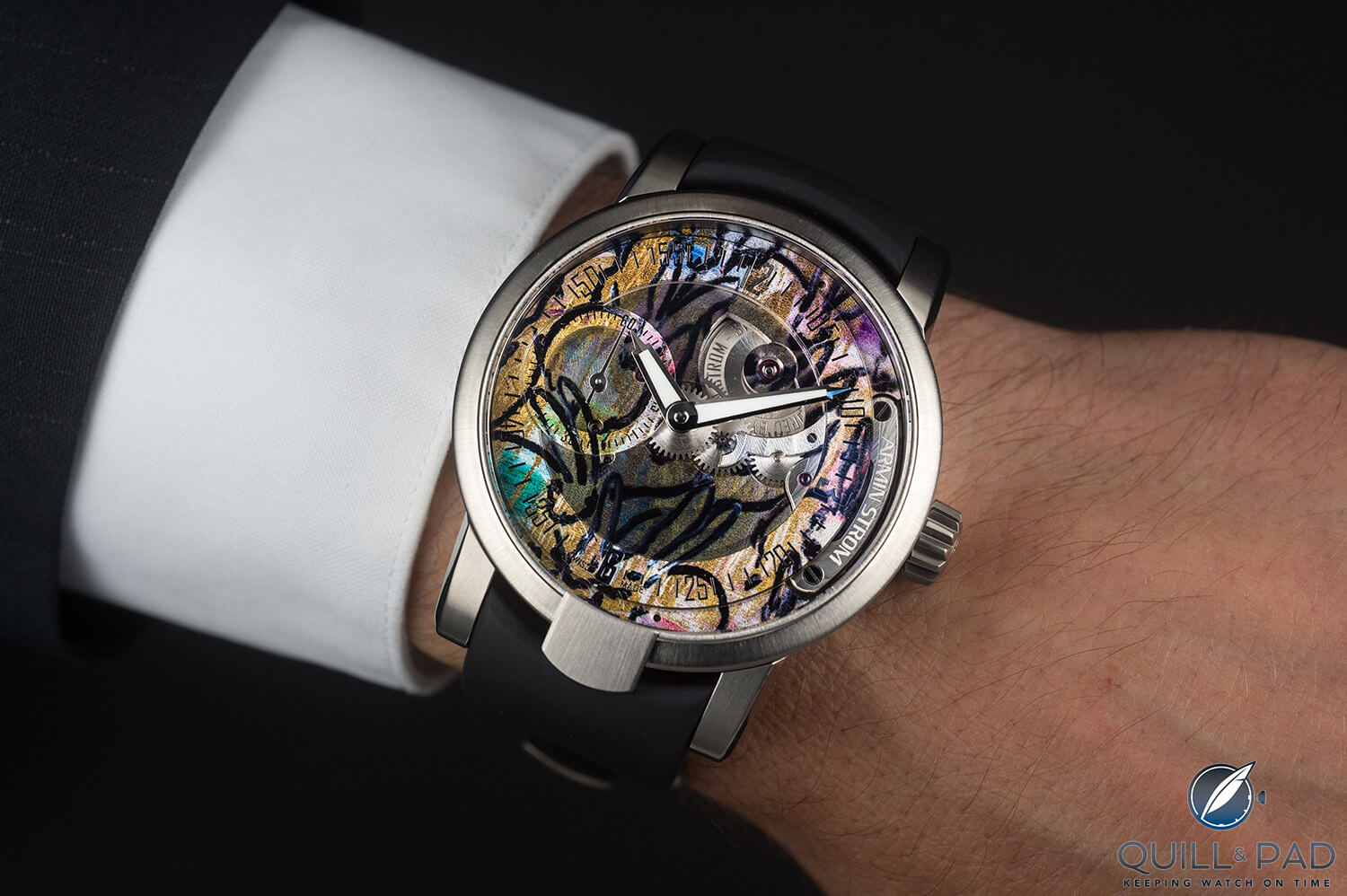 Armin Strom Manual Hunt Slonem Edition for Only Watch 2017 on the wrist
