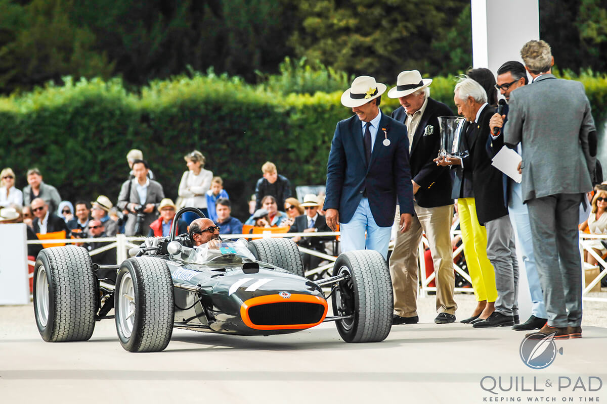 Richard Mille at the wheel of his 1967 BRM at the 2015 Richard Mille Chantilly Arts and Elegance 