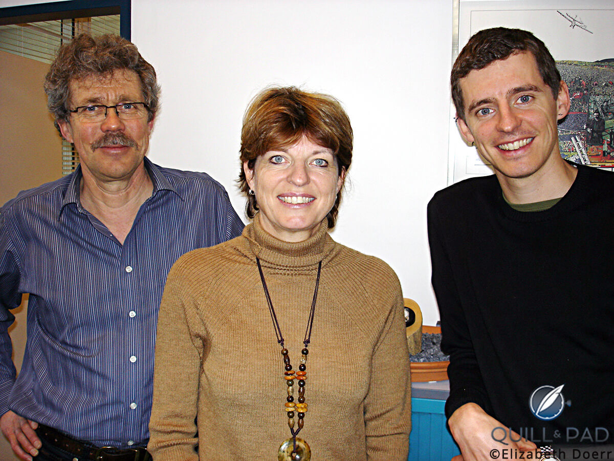 Jean-Marc Wiederrecht (left) with his wife Catherine and son Nicolas 