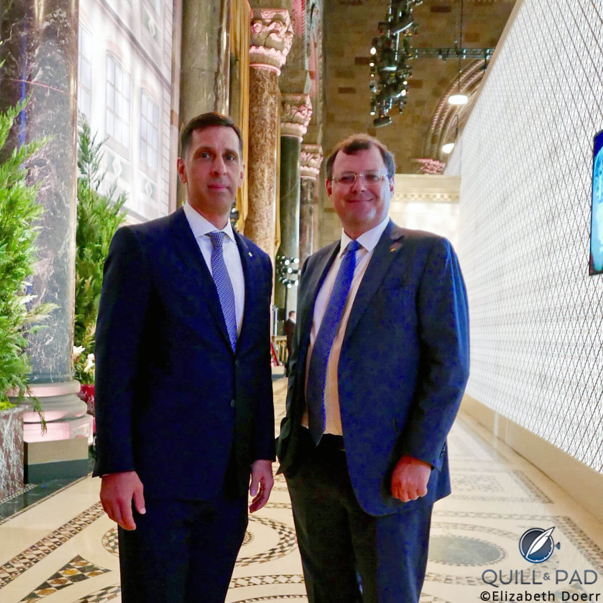 Larry Pettinelli, U.S. President of Patek Philippe (left) with Patek Philippe President Thierry Stern