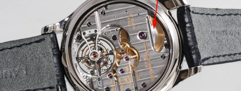 “crossbar / cutthroat razor” on the Laurent Ferrier Galet Tourbillon