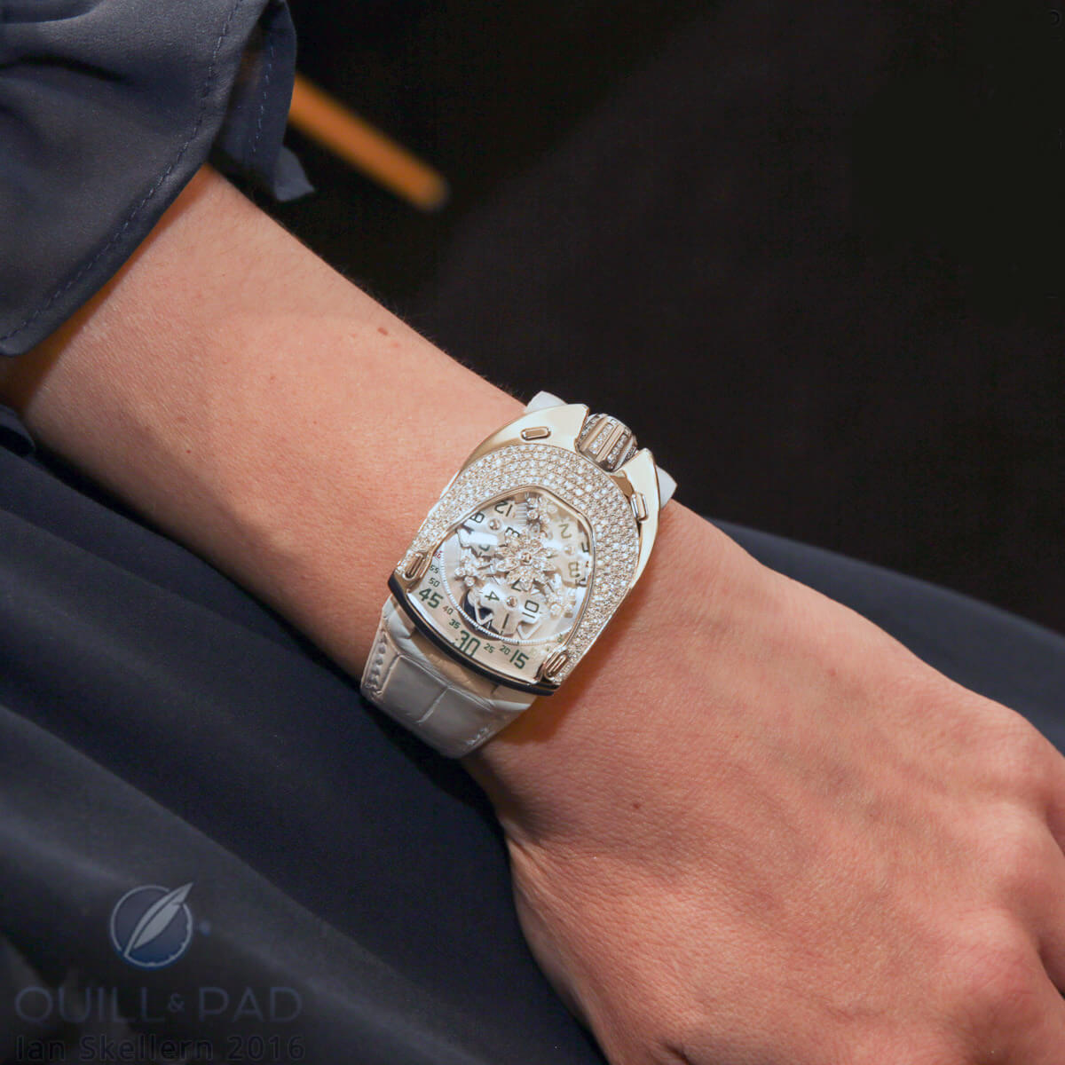 Urwerk UR-106 Flower Power on the wrist