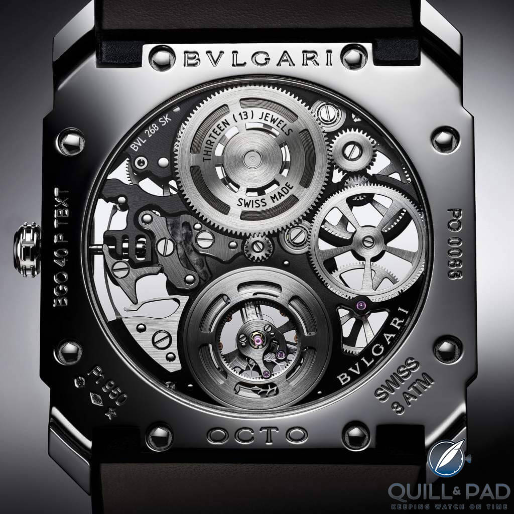 Back of the Bulgari Octo Finissimo Tourbillon Skeleton