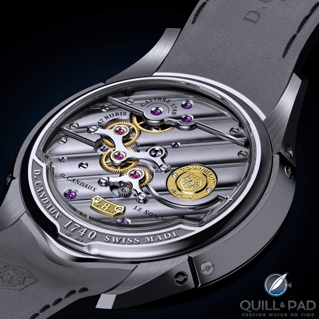 View of the back of the D. Candaux 1740 – The First 8