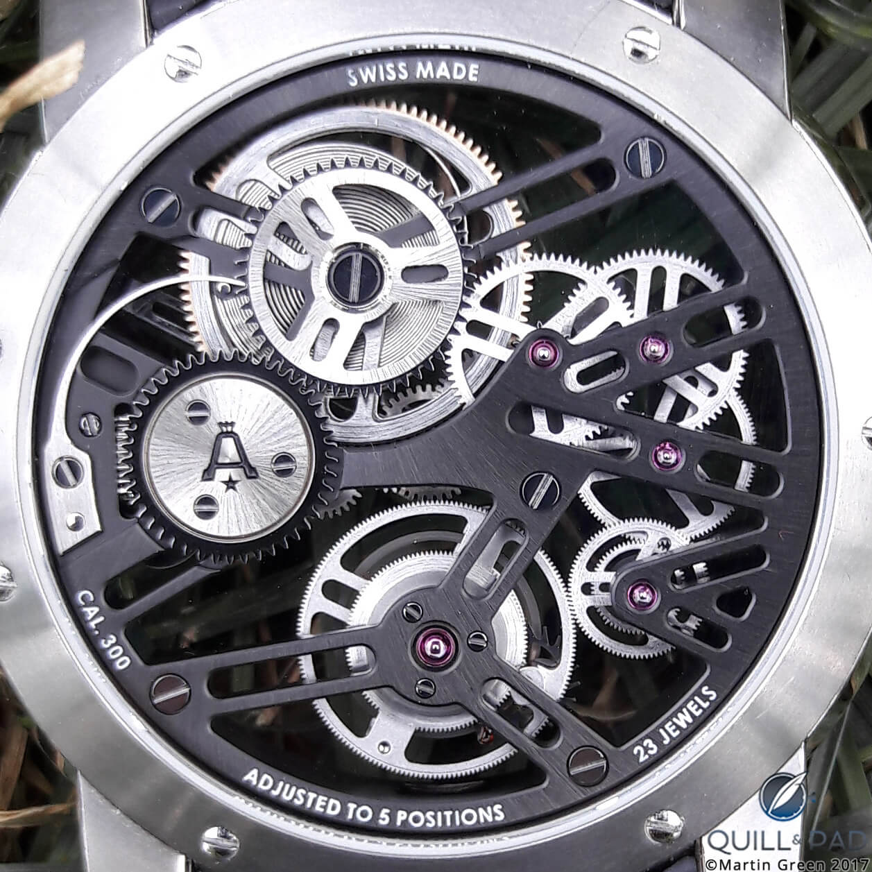 Angelus U40 Racing Tourbillon Skeleton from the back