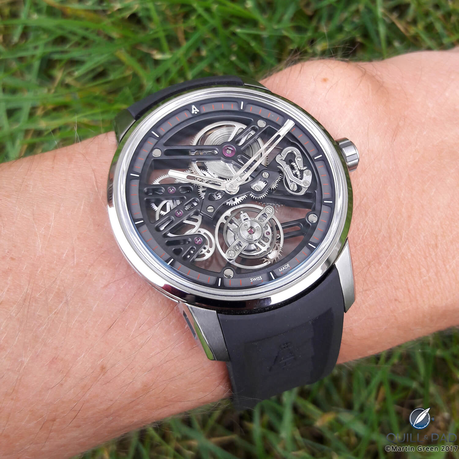 Angelus U40 Racing Tourbillon Skeleton on the wrist