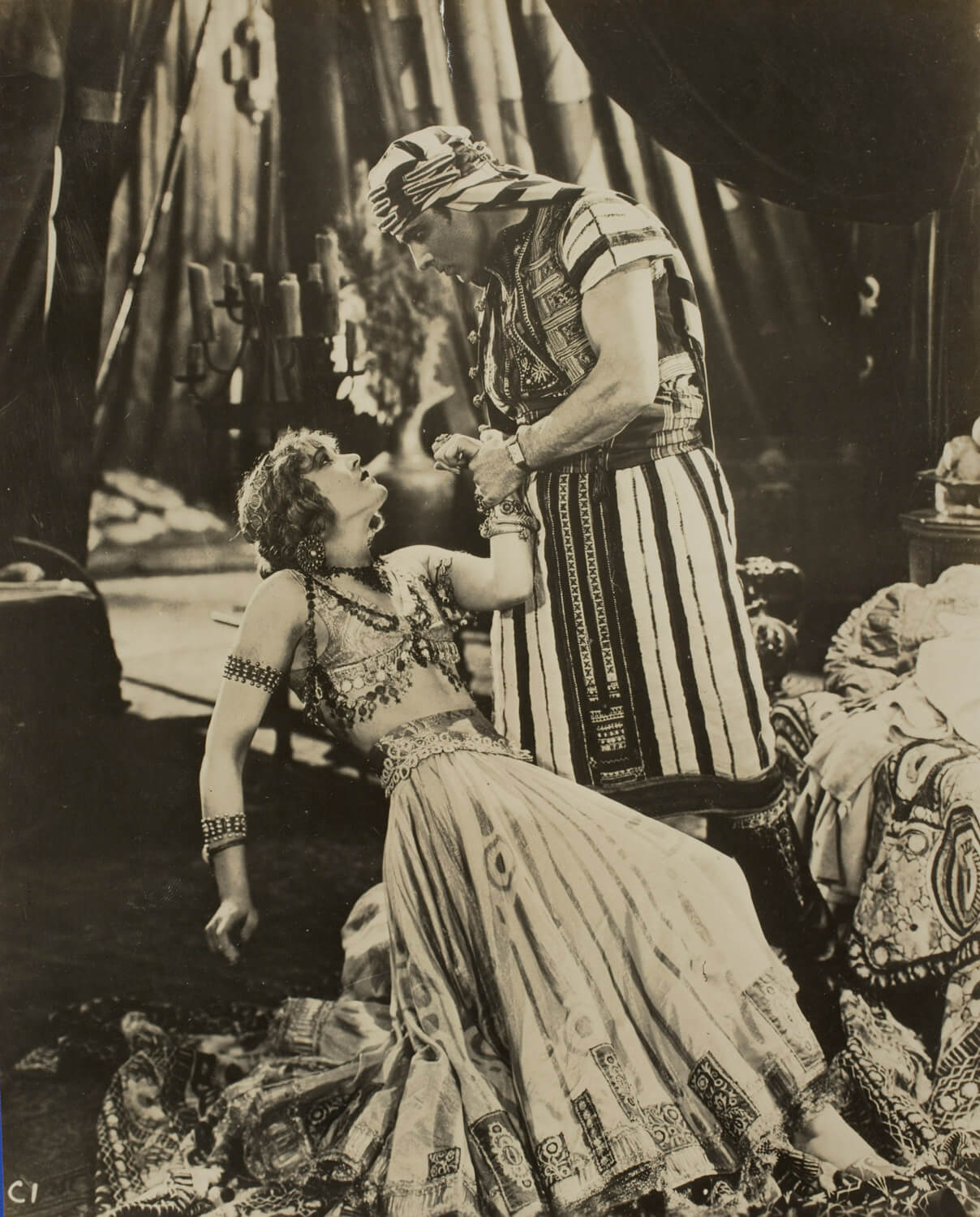 Rudolph Valentino wearing his historically inaccurate Cartier Tank in his 1921 film, The Sheik