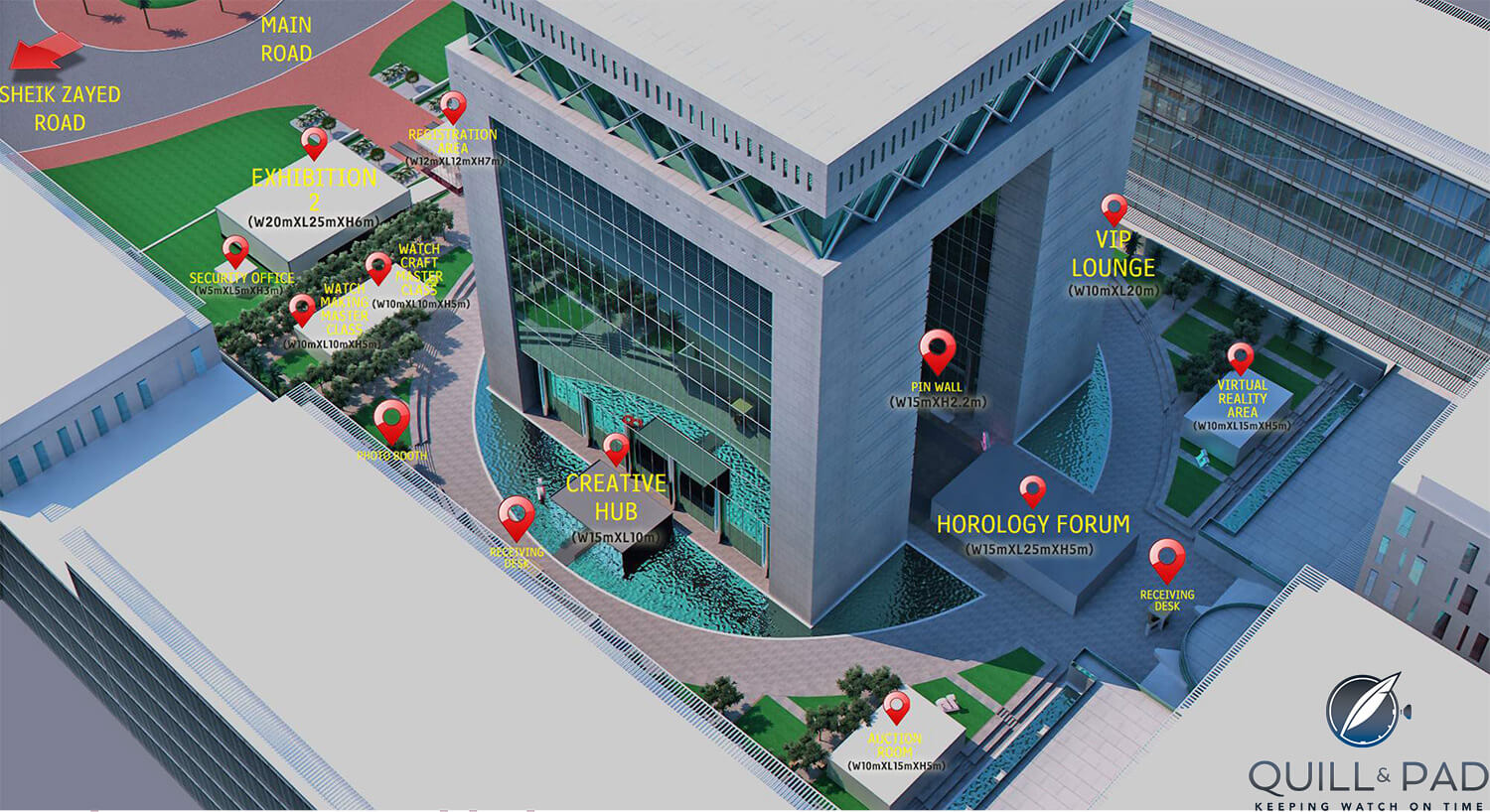 Layout of Dubai Watch Week 2017