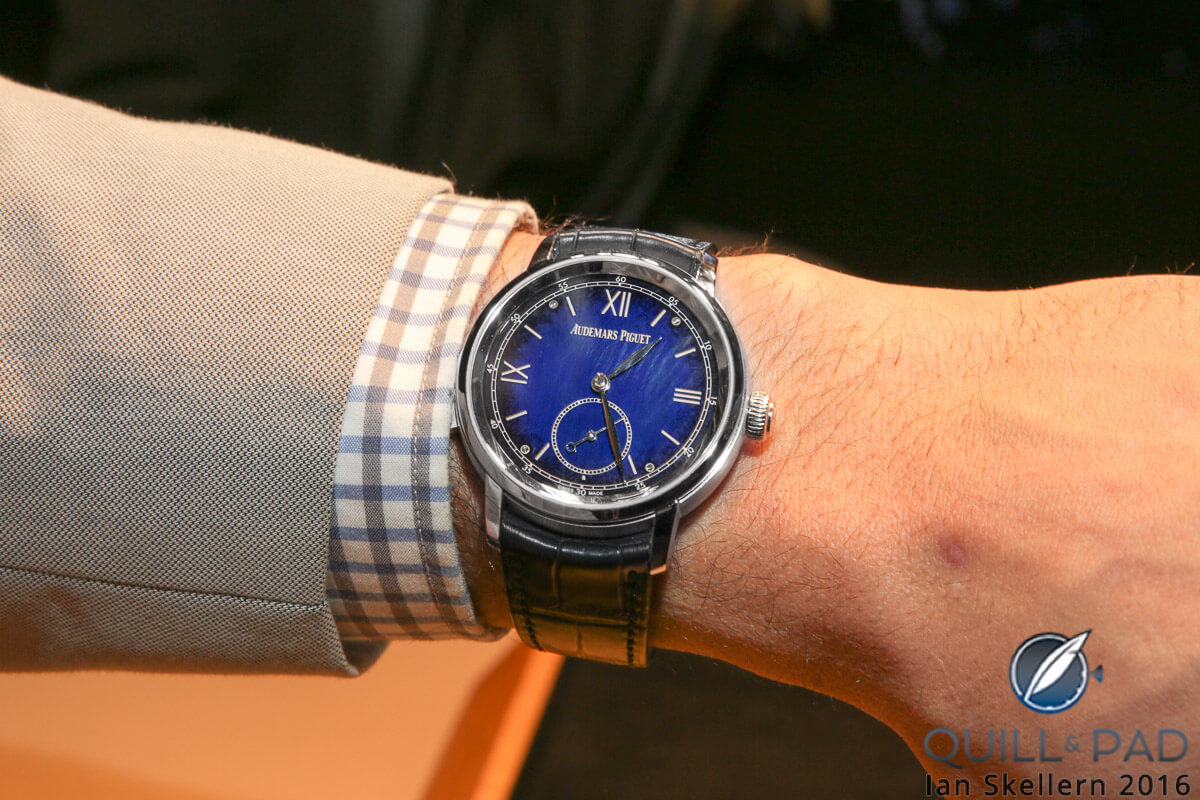 Jules Audemars Minute Repeater Supersonnerie on the wrist