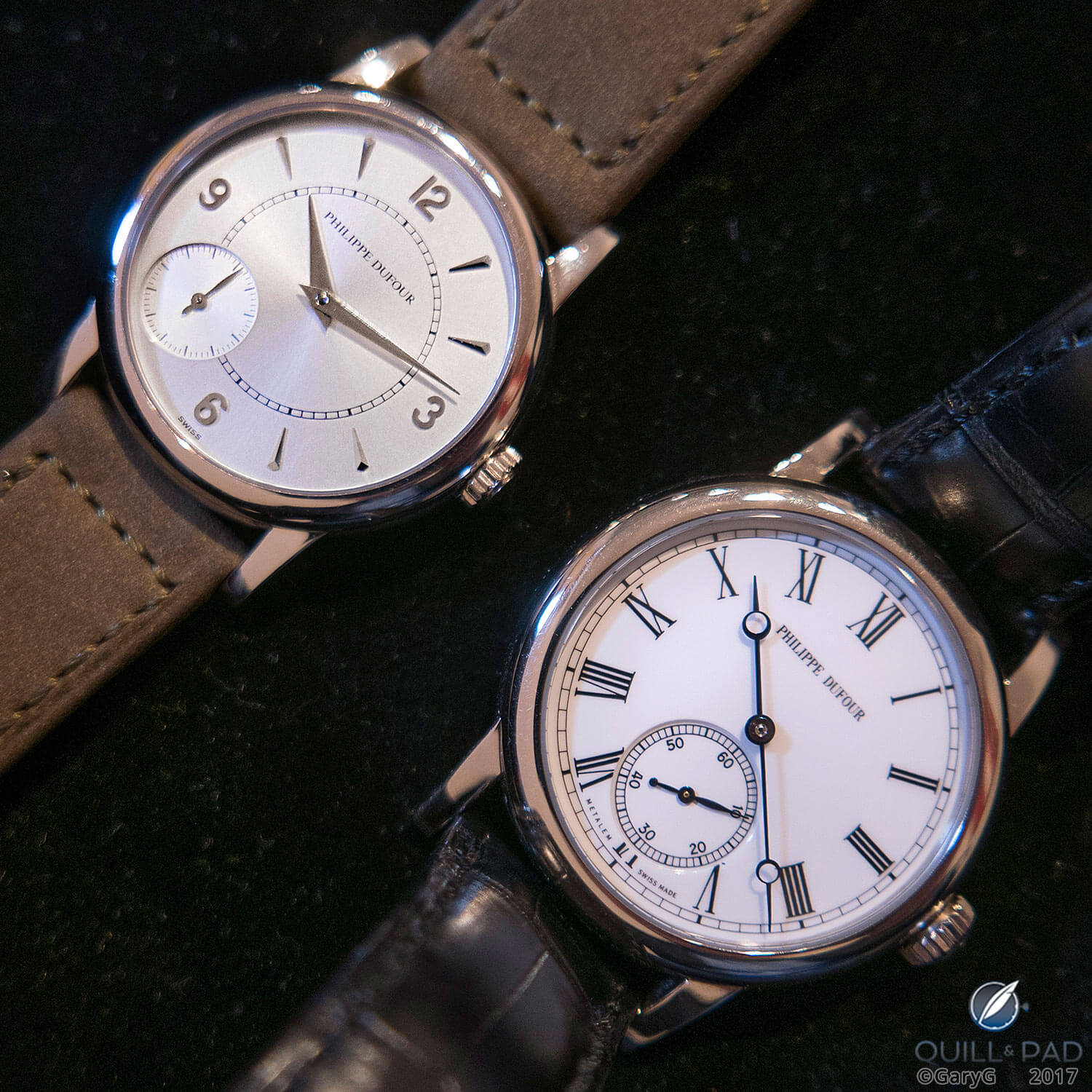 The Philippe Dufour Duality no. 00 alongside the author’s Dufour Simplicity