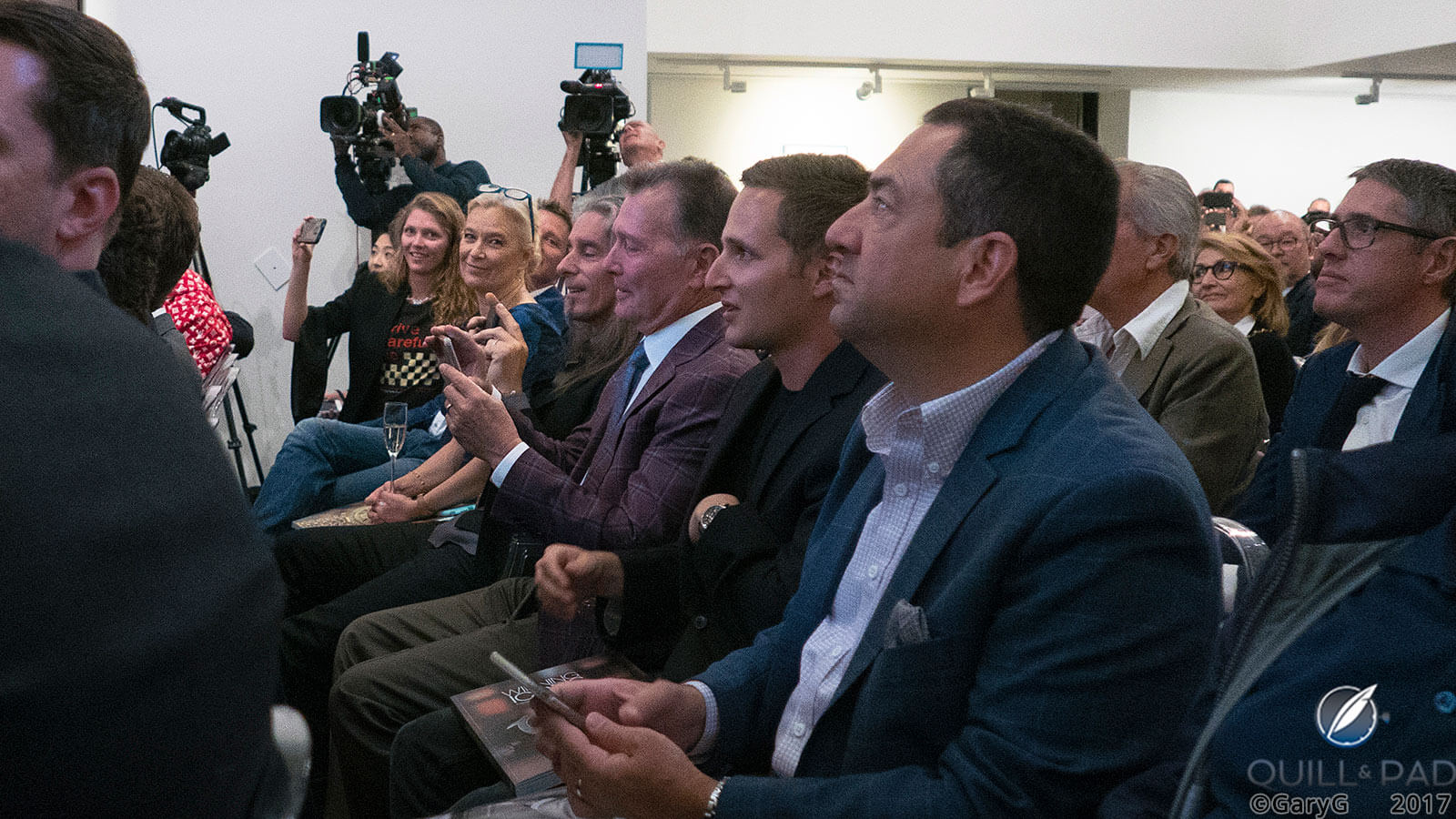 Smiles all around: Nell Newman during the sale of the Paul Newman Rolex Daytona