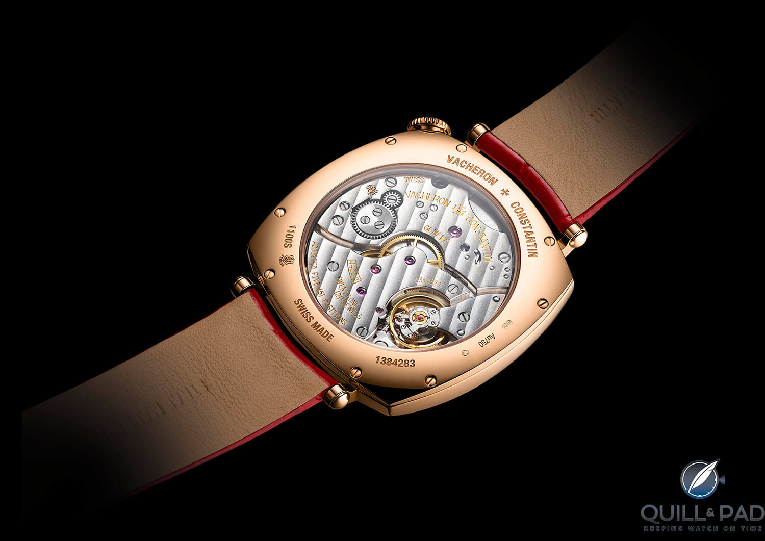 View through the display back of the Vacheron Constantin Historiques American 1921 Small
