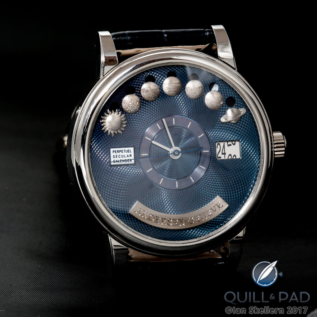 Andersen Genève Perpetuel Secular Calendar 20th Anniversary with blue gold dial