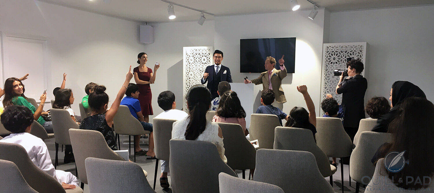 Christies popular talk to children about auctions at Dubai Watch Week 2017
