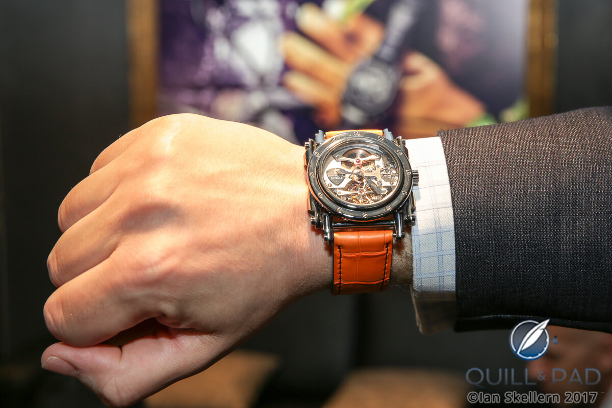 Manufacture Royale ADN in forged carbon on the wrist