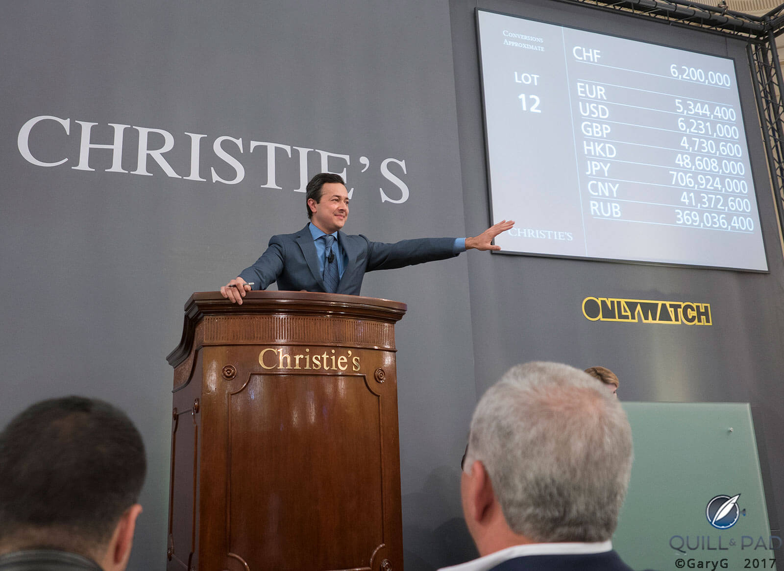 During the bidding: Patek Philippe Reference 5208T at Only Watch 2017