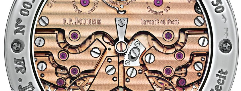 Gold movement of the F.P. Journe Chronomètre à Résonance