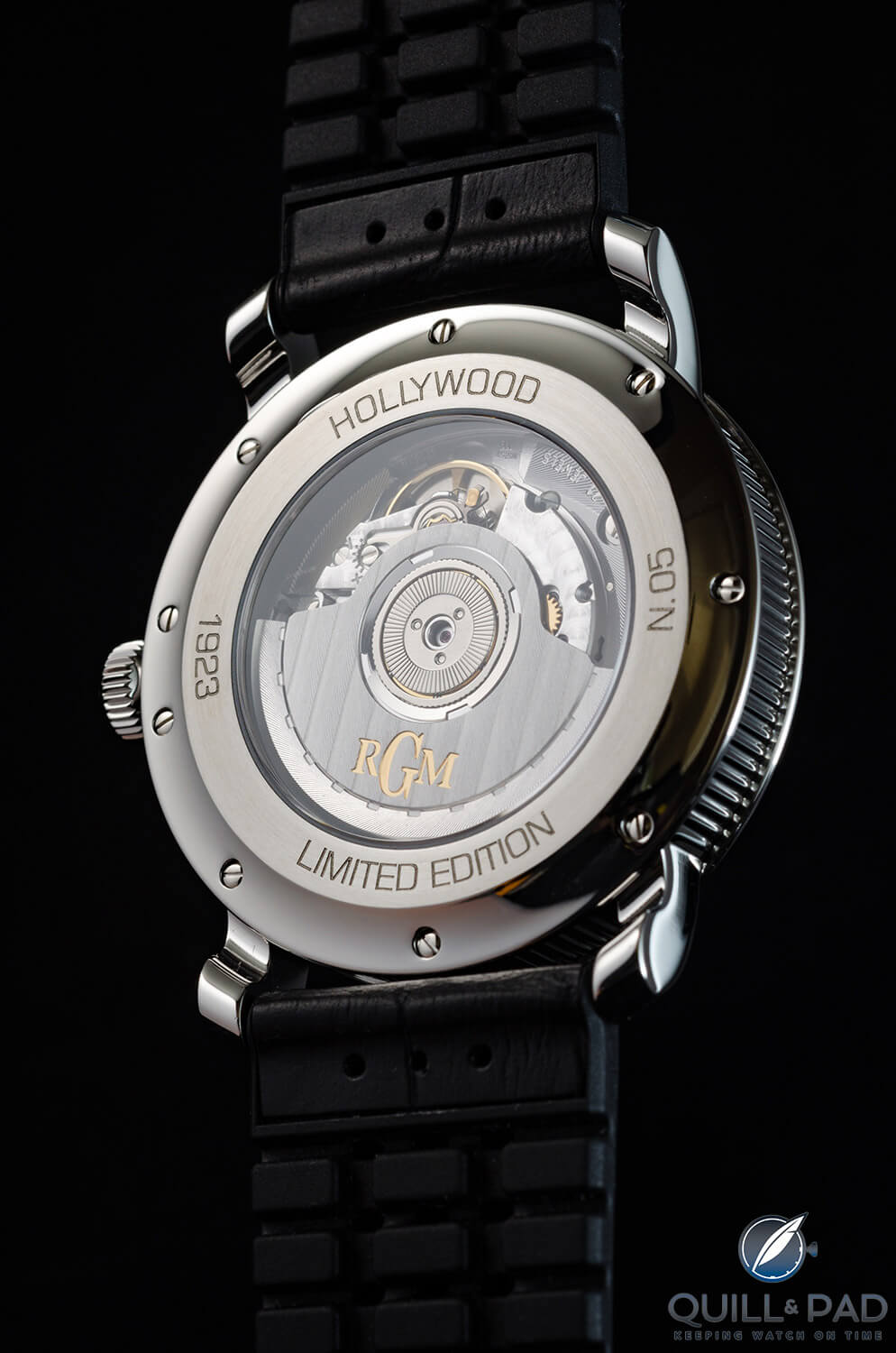 Reliable ETA movement visible through the display back