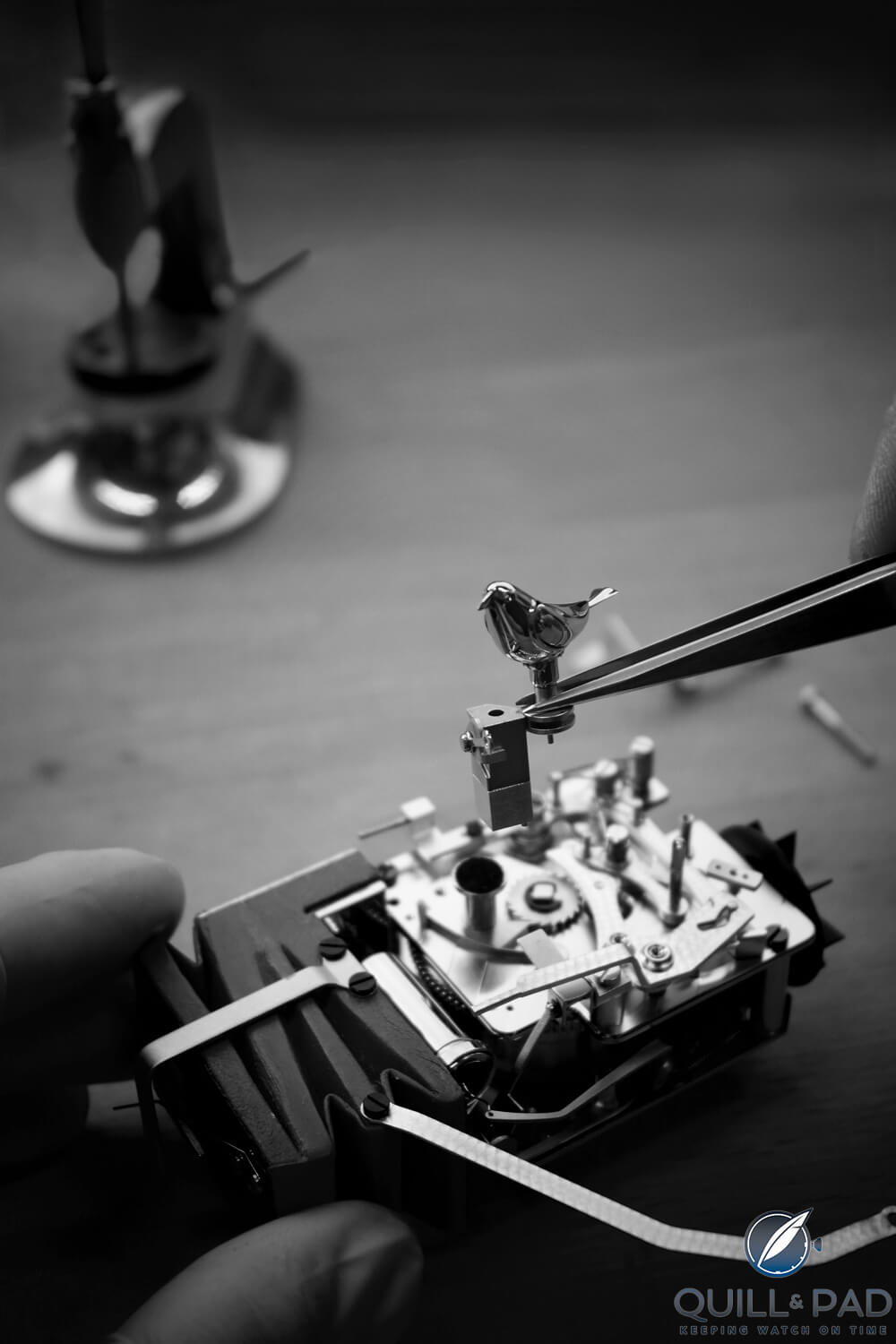 Assembling the singing bird movement for MB&F's Kelys &Chirp