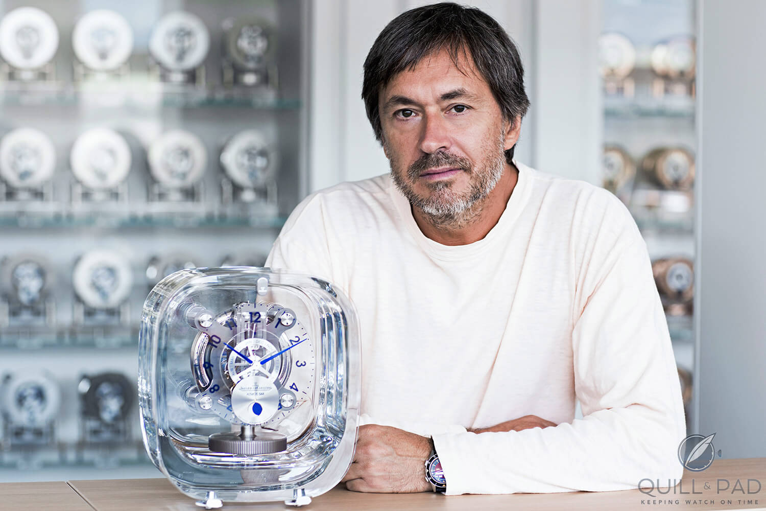 Marc Newson at the Jaeger-LeCoultre factory (photo courtesy Johann Sauty/Jaeger-LeCoultre)