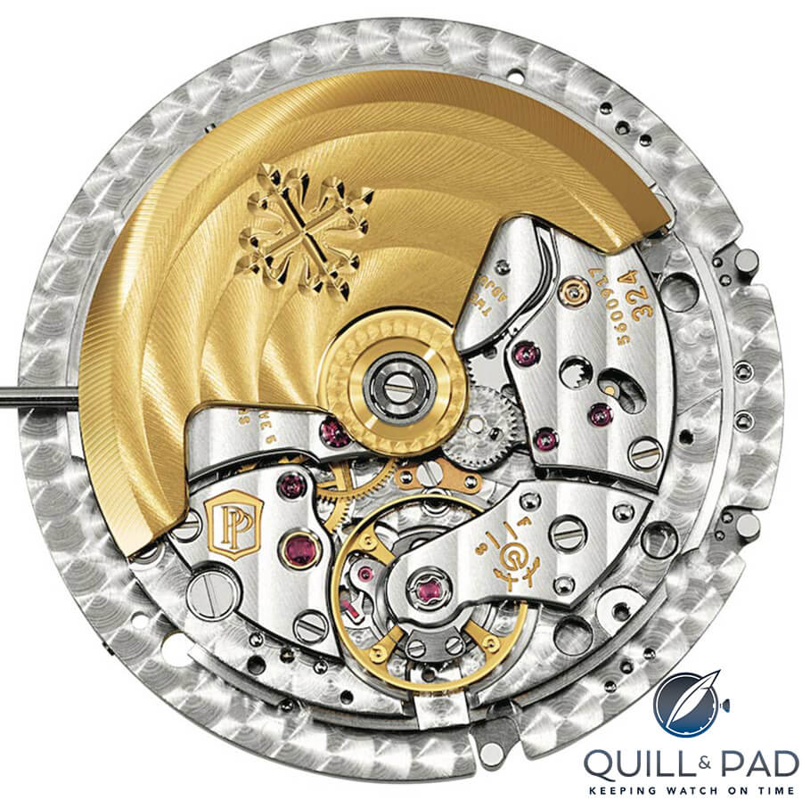 Patek Philippe Caliber 324 S C FUS with Spiromax balance spring and Gyromax variable inertia balance