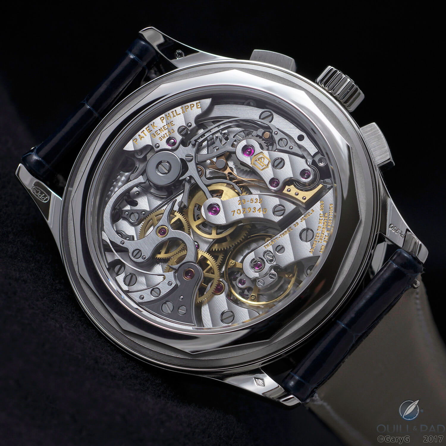 Around the back: Caliber 29-535 PS movement, Patek Philippe Reference 5170P
