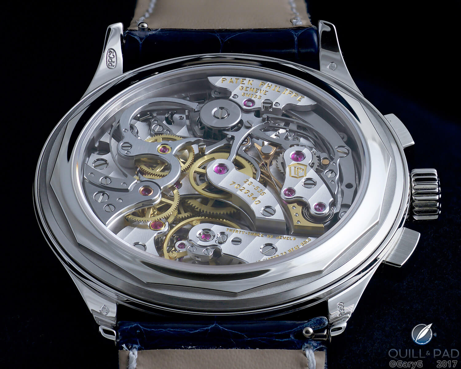 Attractive functionality: low-angle view of the Patek Philippe Caliber 29-515 PS