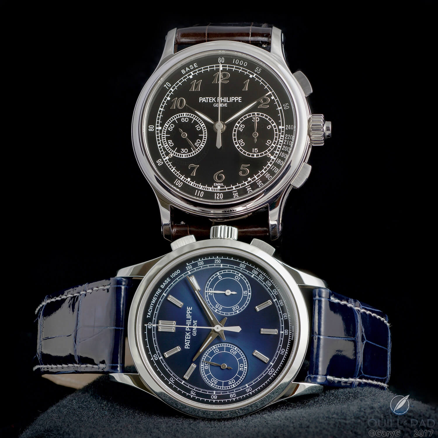 Compare and contrast: Patek Philippe References 5370P (top) and 5170P