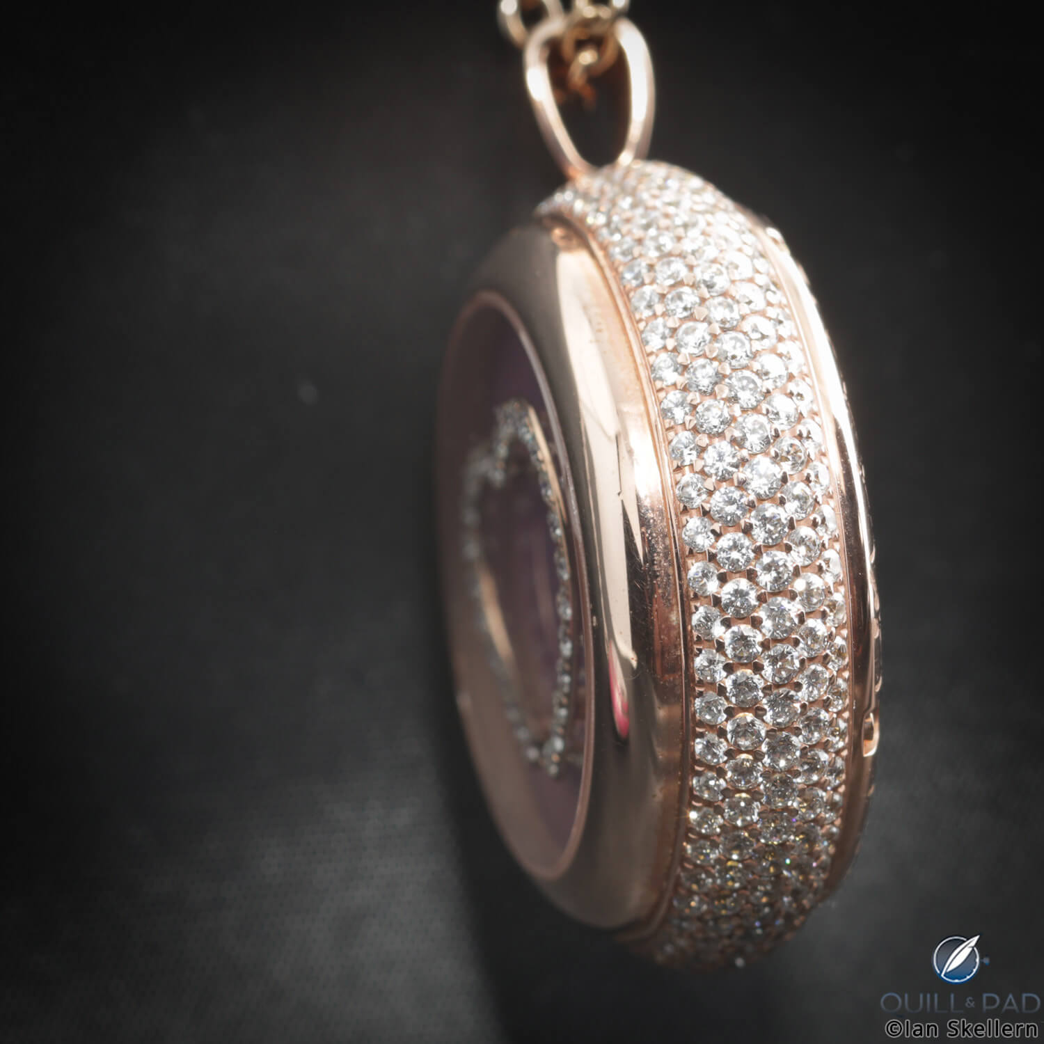 Diamond-set case band of Heart's Passion by Paul Forrest