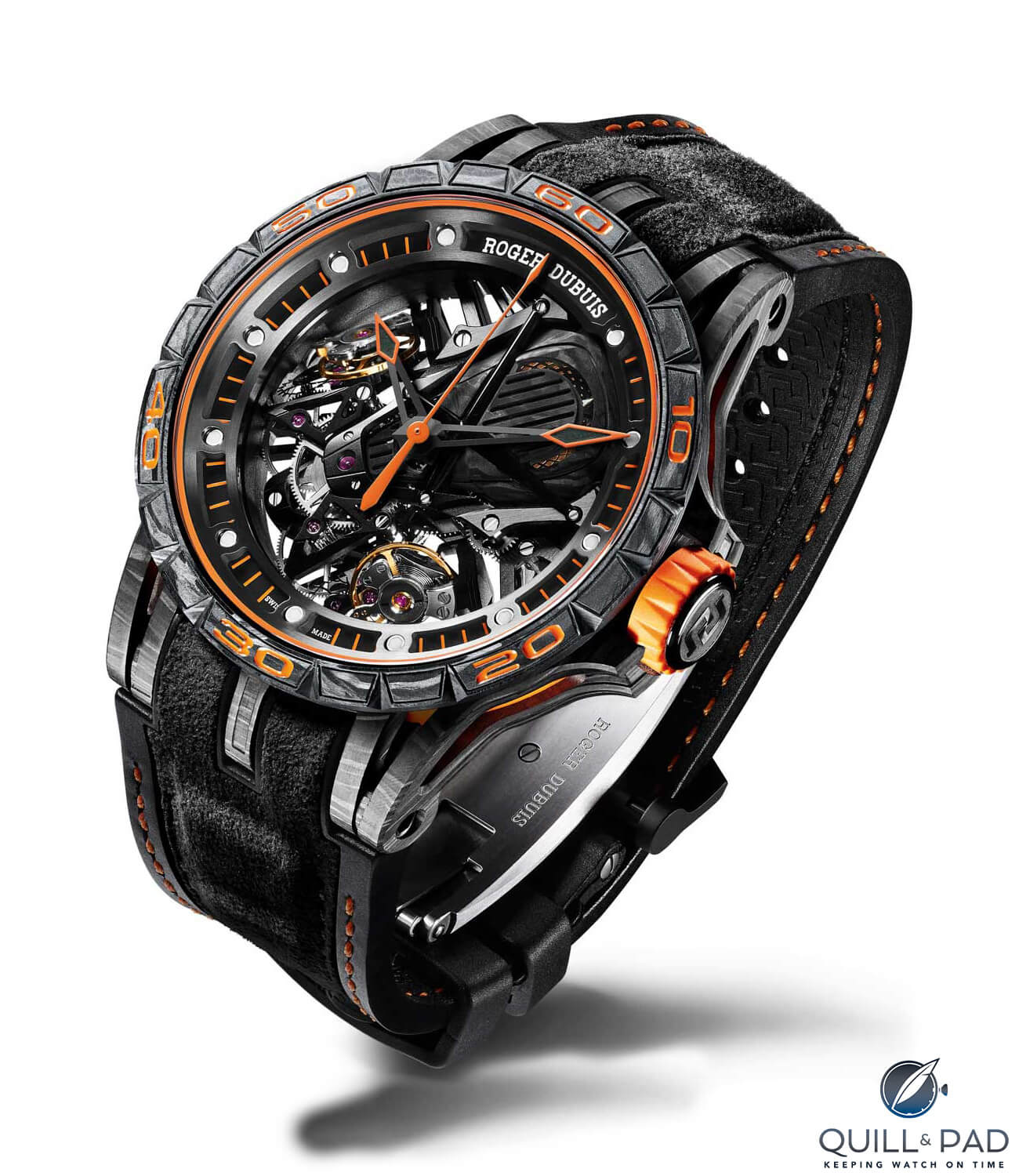 Roger Dubuis Excalibur Aventador S with orange trim
