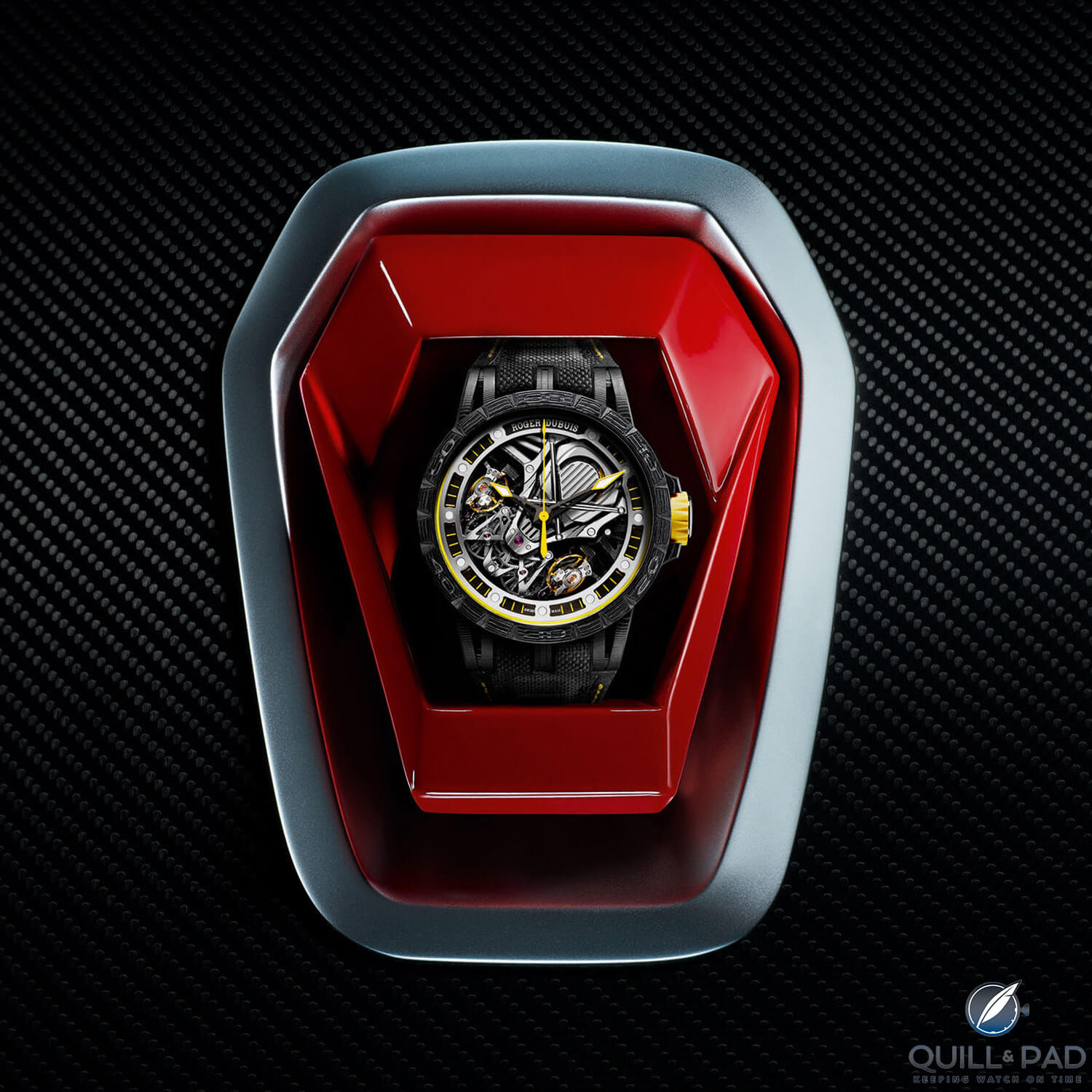 Roger Dubuis Excalibur Aventador S in its case