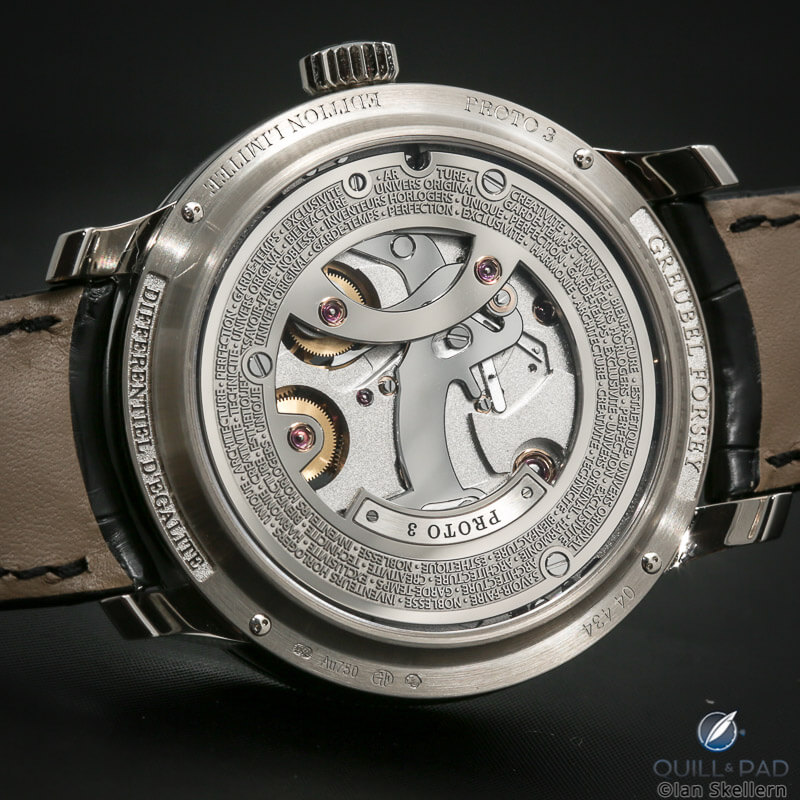 Back of the Greubel Forsey Différentiel d’Égalité