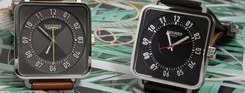 Hermès Carré H with gray and black dials