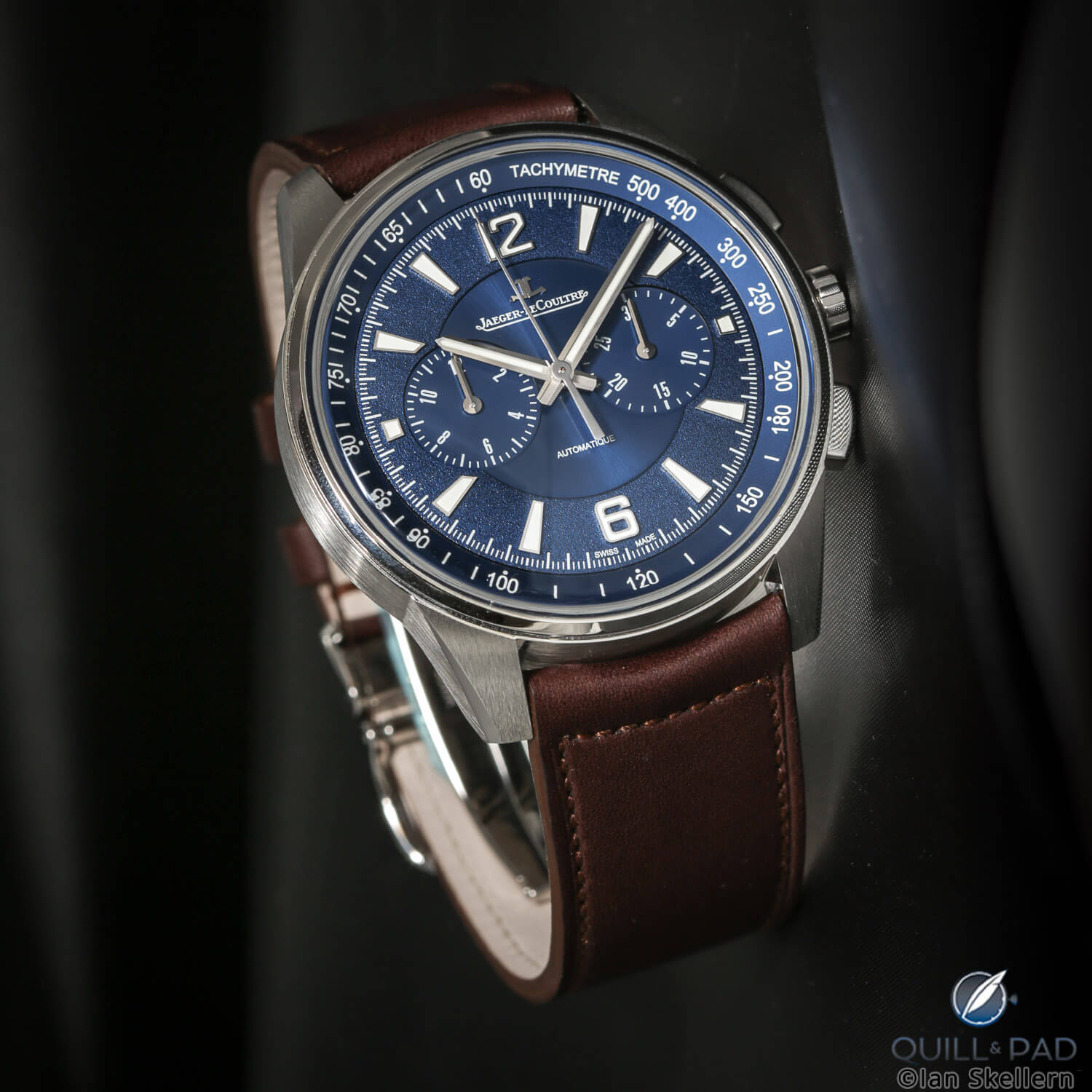 Jaeger-LeCoultre Polaris Chronograph in steel with striking blue dial