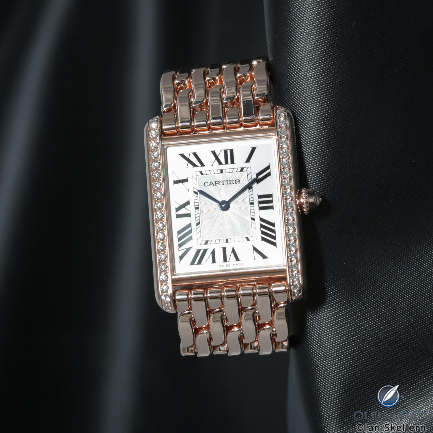 Louis Cartier Tank with diamond-set brancards