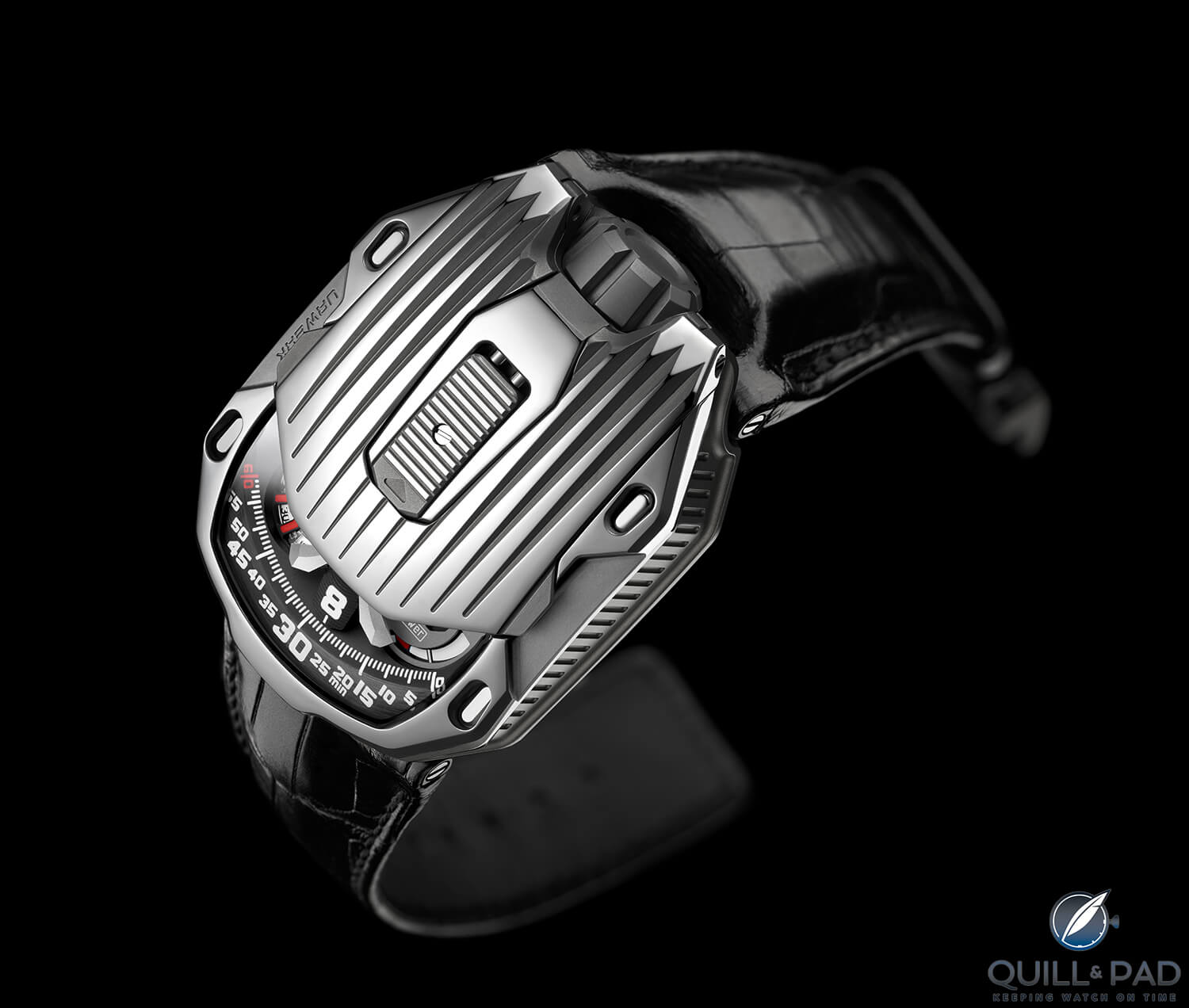 Urwerk UR-105 CT in polished steel/titanium
