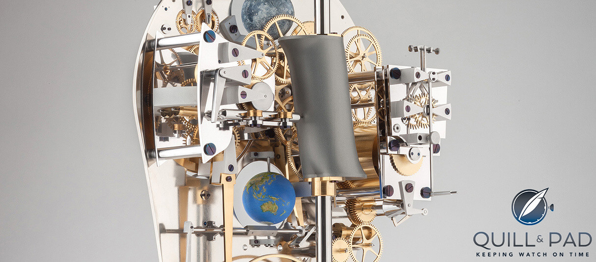 de Fossard Solar Time Clock movement detail