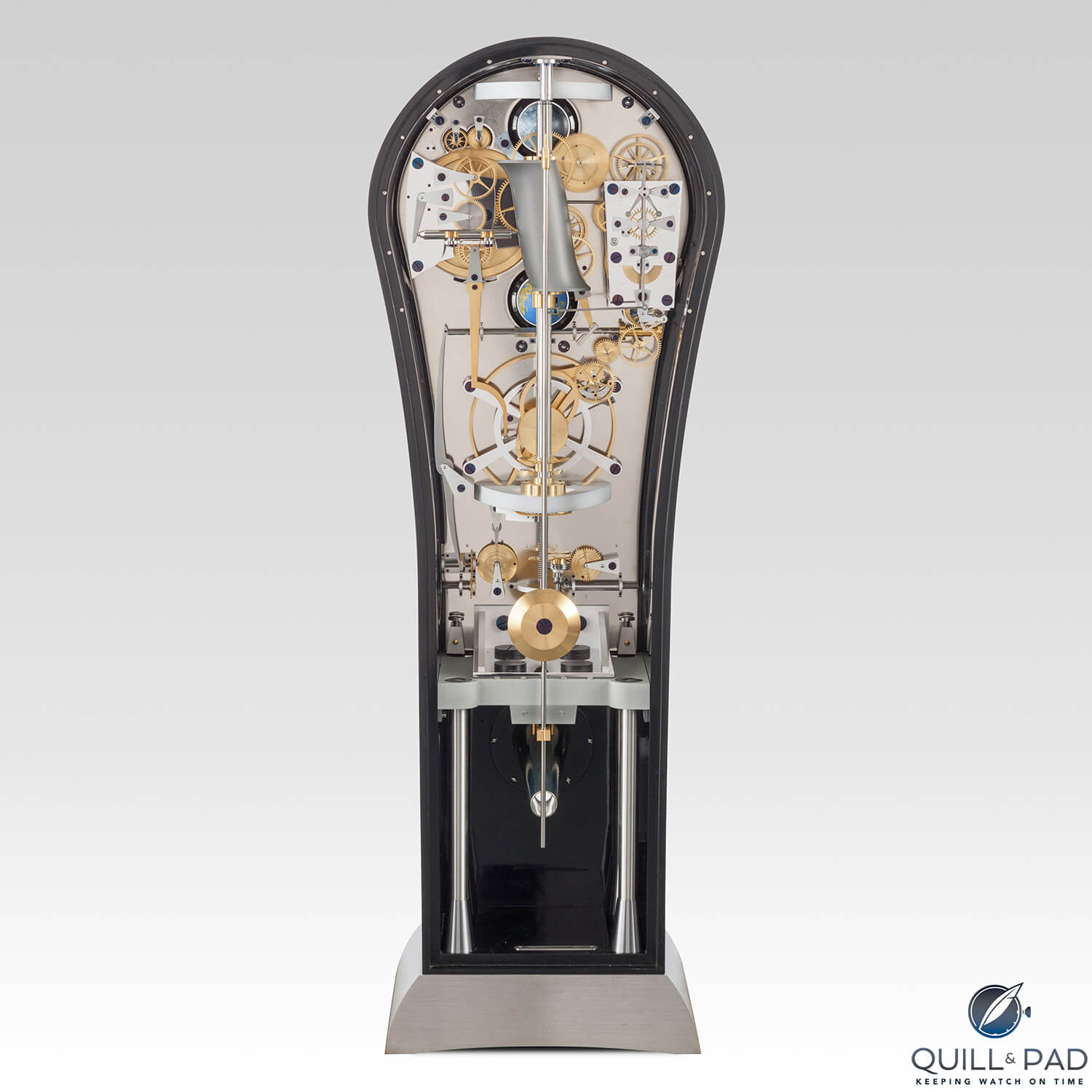 Back of the De Fossard Solar Time Clock