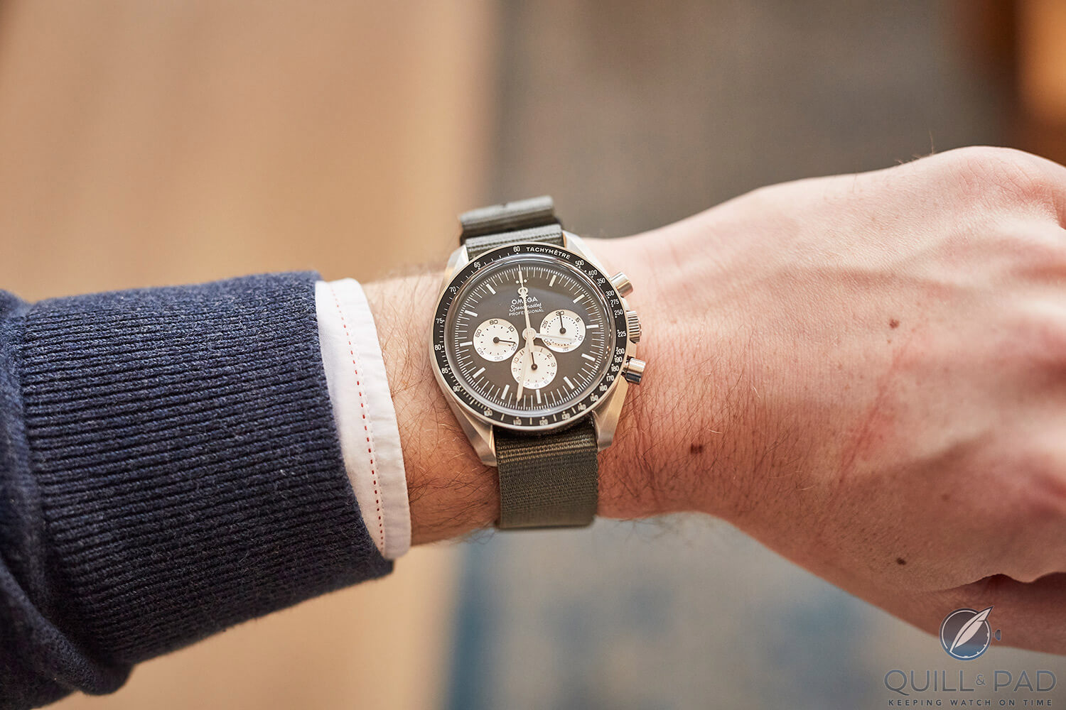 An Omega Speedmaster Professional Speedy Tuesday limited edition at the Chrono24 GTG in Karlsruhe (photo courtesy Alex Stiebritz/AMX Studio)