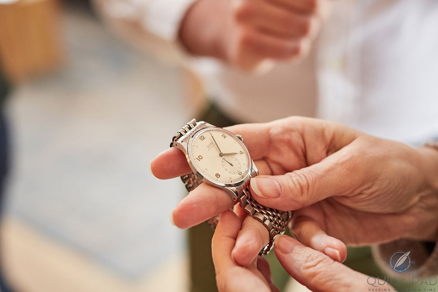 Hearing the story of the acquisition of this pristine 40 mm vintage Tissot was a pleasure (photo courtesy Alex Stiebritz/AMX Studio)