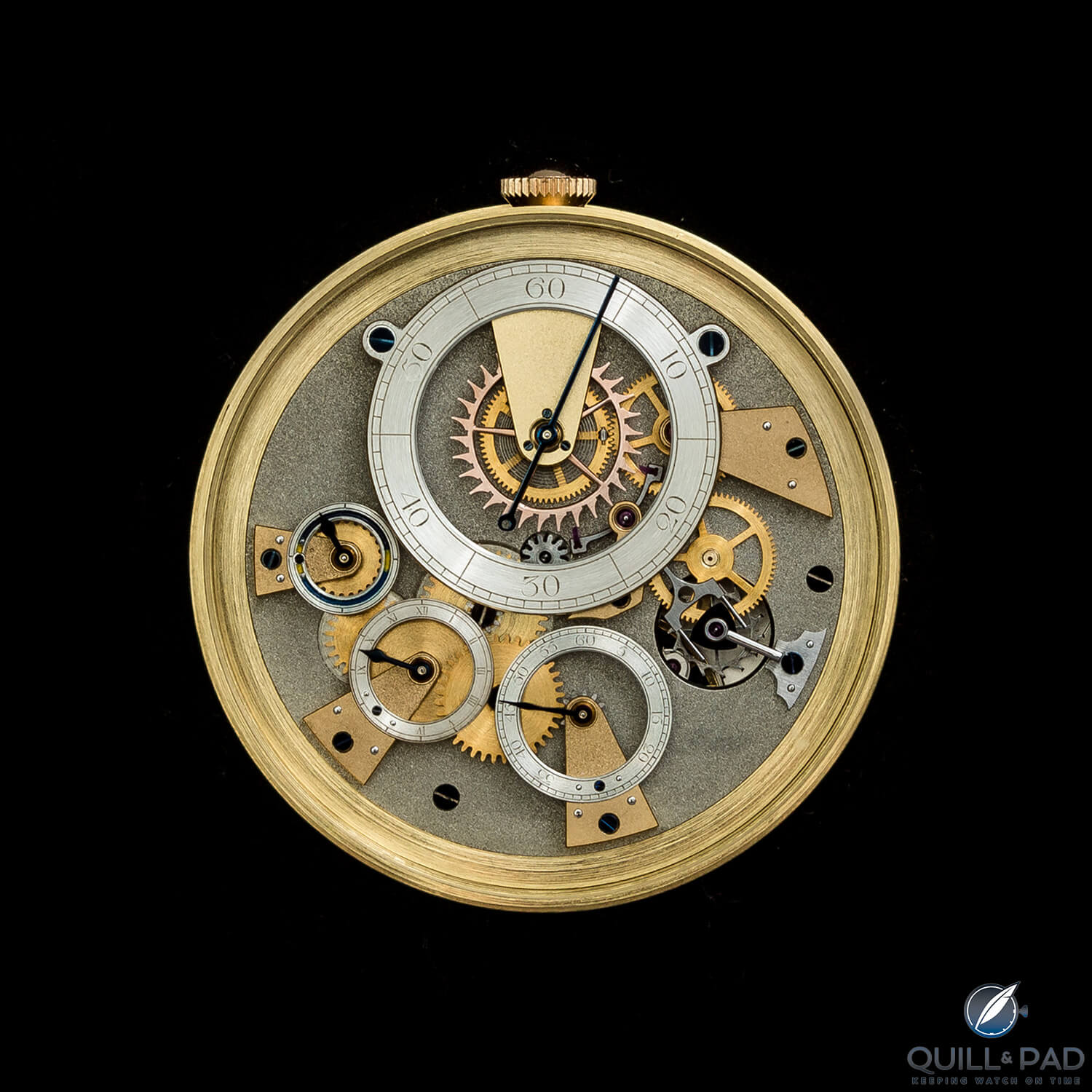 F.A. Lange Watchmaking Excellence Award winner Timothé Raguin presented this watch with independent jumping seconds