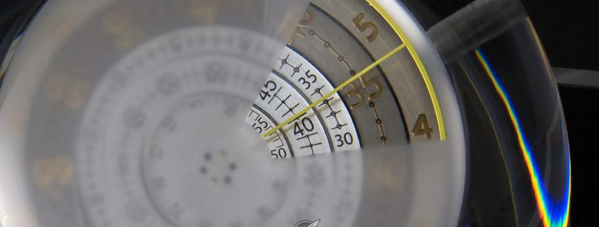 Dial view: Carpe Diem Only Watch unique clock from Agenhor and HEAD Genève