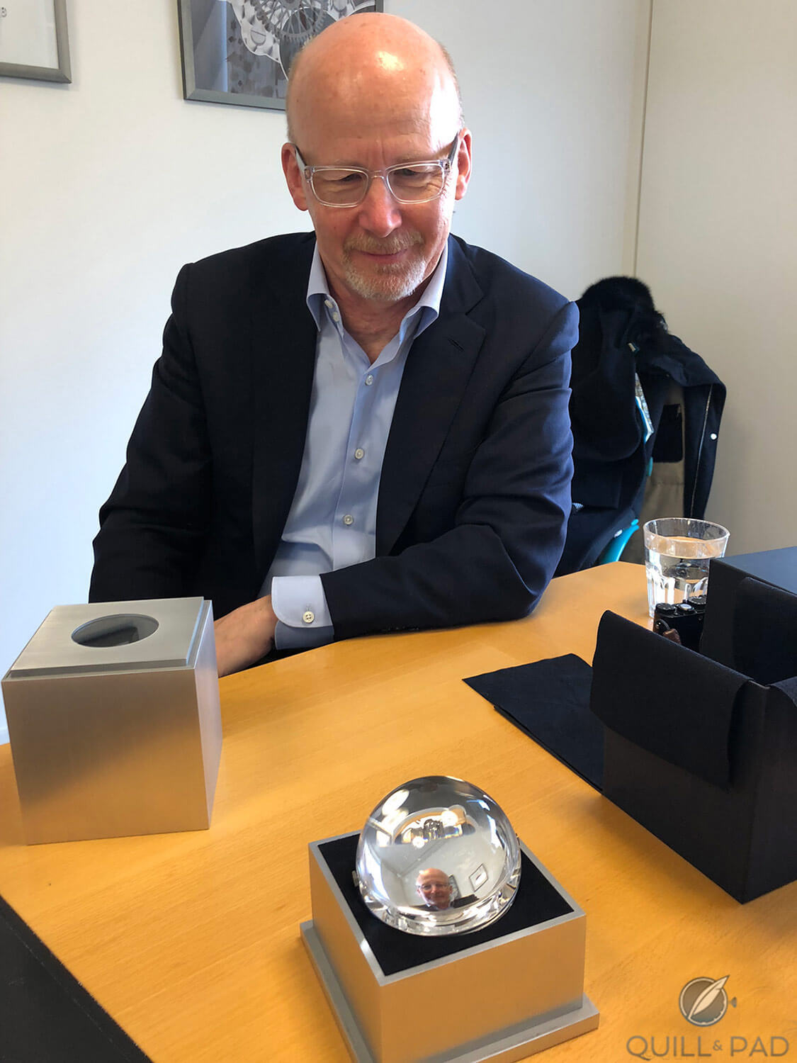 Here's looking at you: prism effect of the Carpe Diem clock (photo courtesy AllenS)