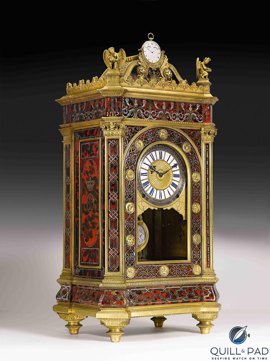 This Breguet Sympathique clock dated 1835 for the Duc d'Orléans set a record price at auction for a clock when it was sold by Sotheby's for $6.8 million