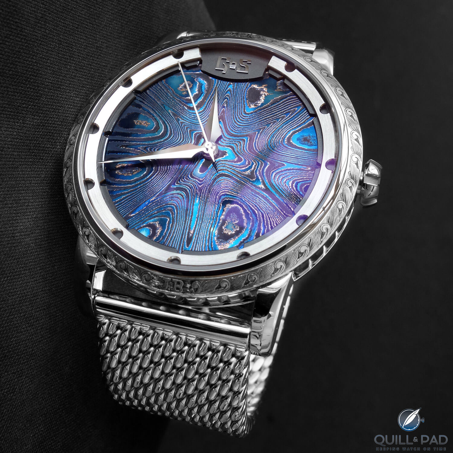 GoS Sarek Midnight Blue on mesh bracelet