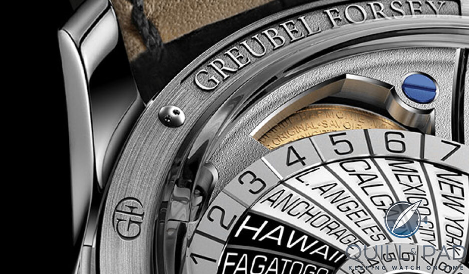 Greubel Forsey GMT Earth caseback screws detail