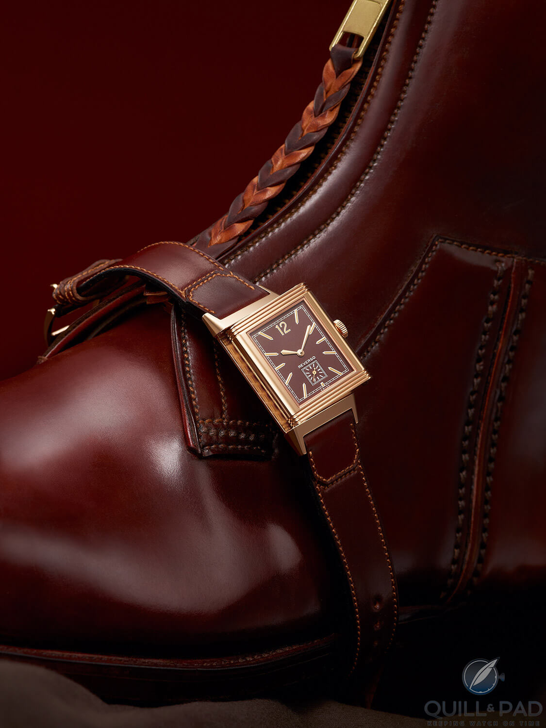 Jaeger-LeCoultre Grande Reverso Ultra-Thin 1931 with chocolate dial and complementary leather strap