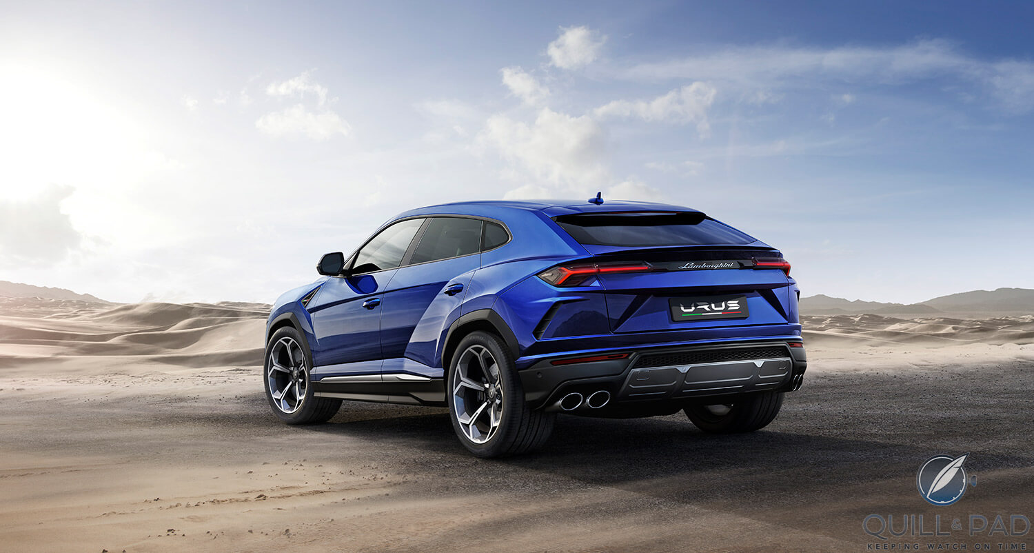 View of the back of the Lamborghini Urus
