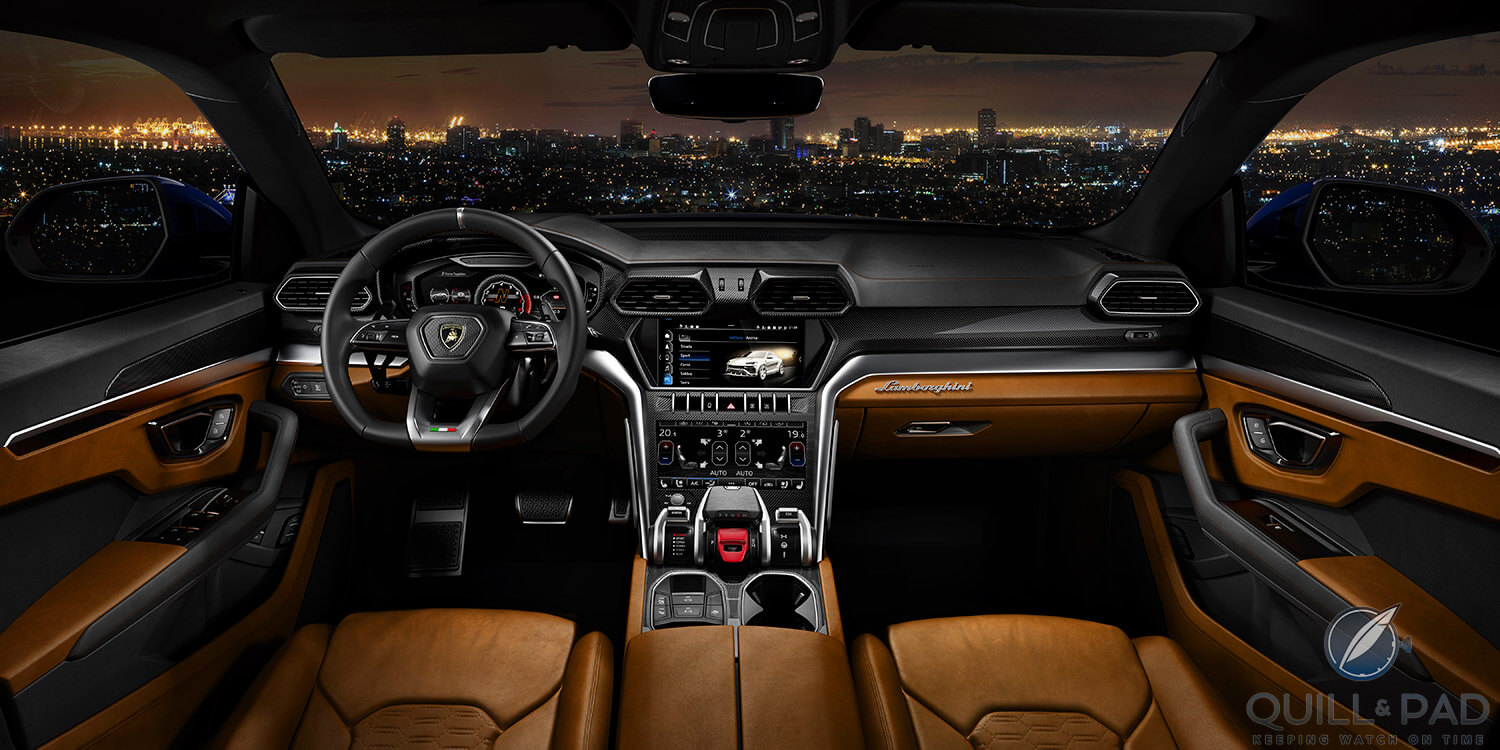 Luxurious interior of the Lamborghini Urus